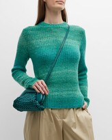 Thumbnail for your product : Themoire Gea Knitted Faux-Leather Clutch Bag