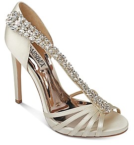 ivory bridal shoes block heel