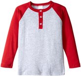 Thumbnail for your product : City Threads Raglan Henley Tee (Toddler/Kid) - Black/Heather Gray - 3T
