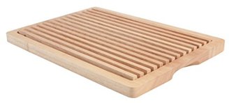 T&G Bread Cutting Board with Removable Section in Hevea, 36.5 x 25.5 x 3 cm