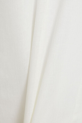 Vix Paula Hermanny Vivi Embroidered Linen-blend Midi Halterneck Dress