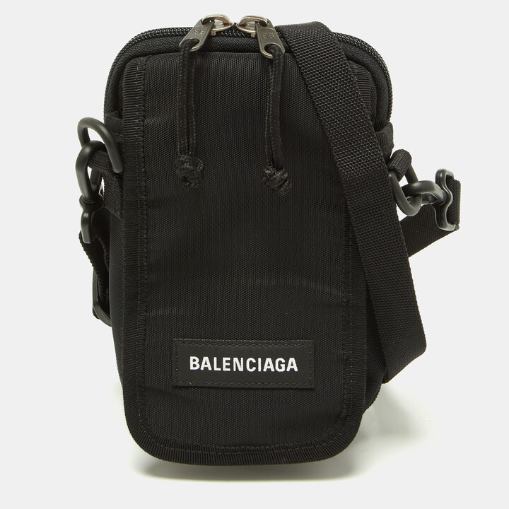 Balenciaga Black Nylon Explorer Messenger Bag ShopStyle