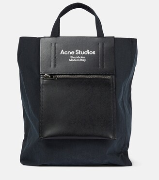 Acne Studios Baker leather-trimmed tote - ShopStyle