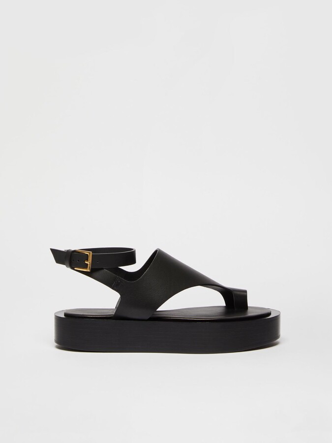 Max Mara Leather sandals - ShopStyle