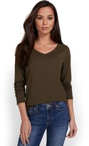 Thumbnail for your product : New York & Co. Long-Sleeve V-Neck Perfect Tee