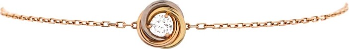 Pre-Owned Cartier Trinity Diamond Chain Bracelet 18K Tricolor Gold and Diamond
