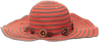 San Diego Hat Company Women's 4-inch Brim Ribbon Sun Hat with Bead Trim