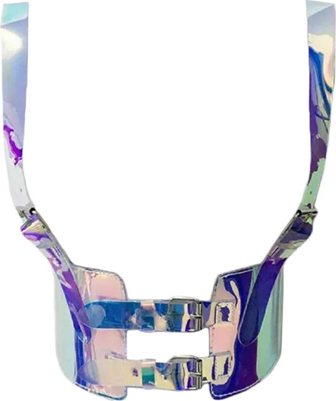 Newfancy Women Hologram Body Harness Waist Belt Bondage Clear Rave ...