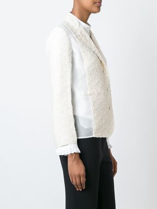 Nina Ricci panelled tweed blazer - women - Silk/Cotton/Polyamide - 40