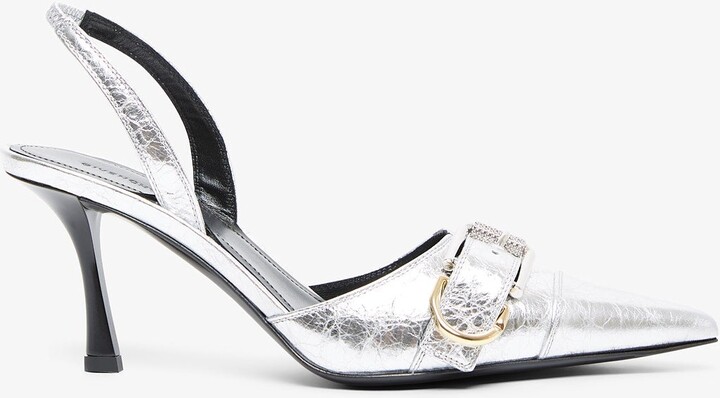 Givenchy Voyou silver slingback pumps