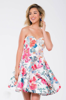 Jovani Charming Multi-Color Print Short Dress JVN45669