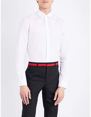 Givenchy Star-embroidered slim-fit cotton shirt