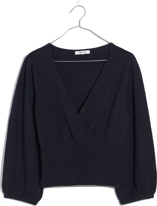 Madewell Coziest Yarn Crop Wrap Sweater