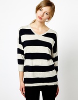 Thumbnail for your product : Oasis Stripe V Neck Sweater