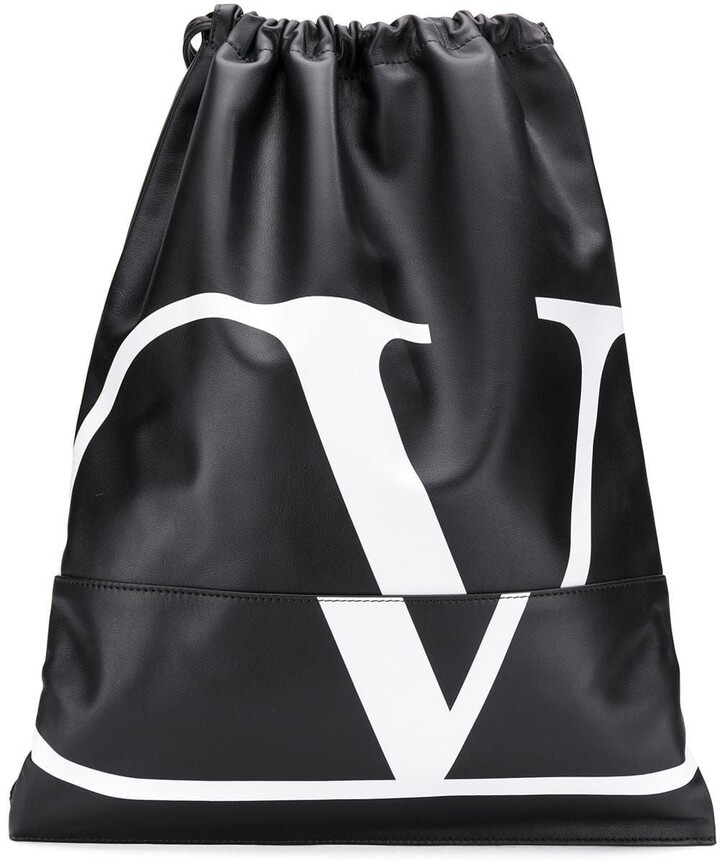 Valentino Garavani Vlogo Print Backpack - Black