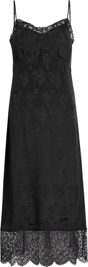 Simone Rocha Floral-jacquard Silk-satin Midi Slip Dress