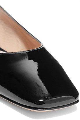 Gianvito Rossi Patent-leather Slingback Flats