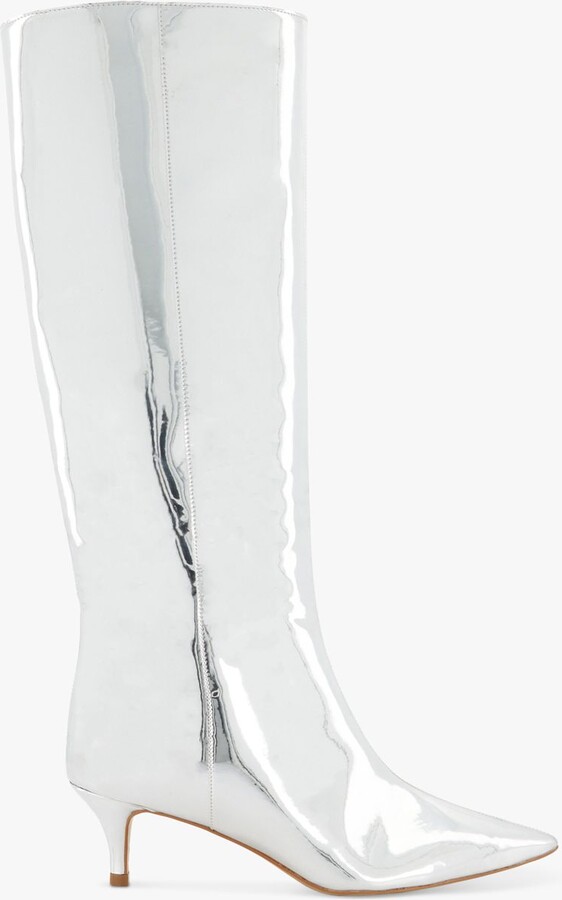 Dune Smooth Kitten Heel Knee High Boots ShopStyle