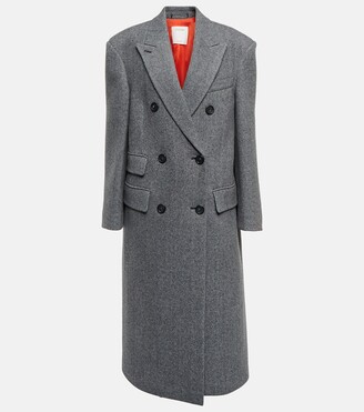 Sportmax Fulvia herringbone wool-blend coat