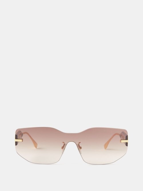 Fendi Eyewear Rimless Shield Acetate Sunglasses - ShopStyle