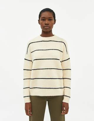 Laurèl Need NEED Women's Striped Knit Top in Ceam/Blck, Size Medium