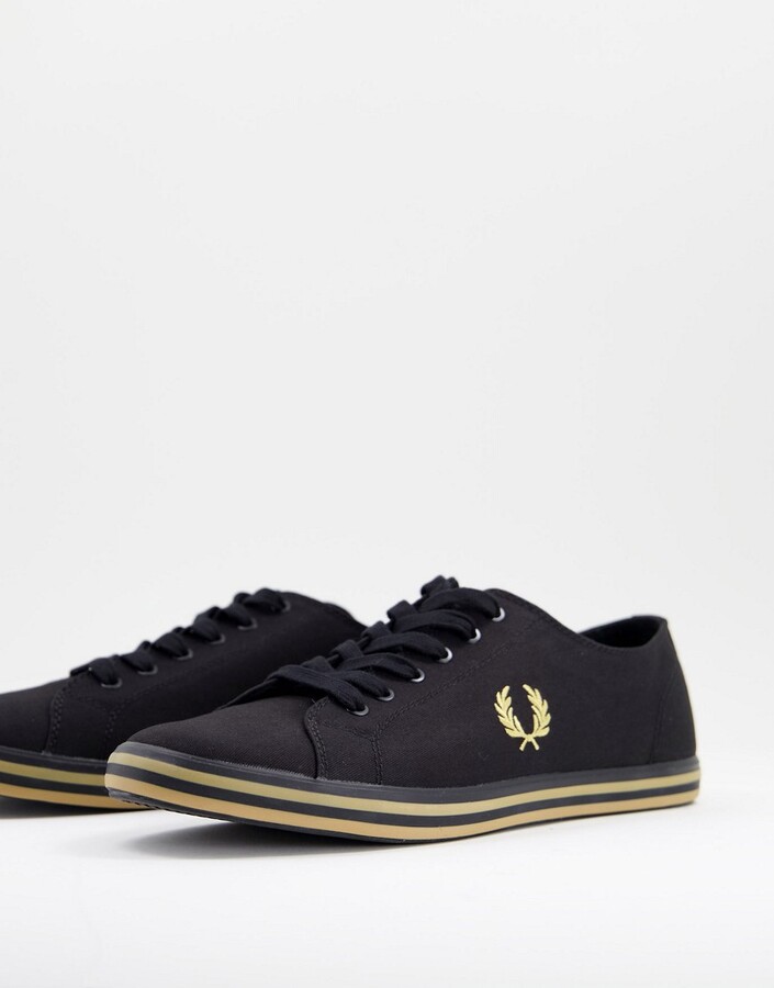Fred Perry Kingston twill plimsolls in black - ShopStyle Sneakers &  Athletic Shoes