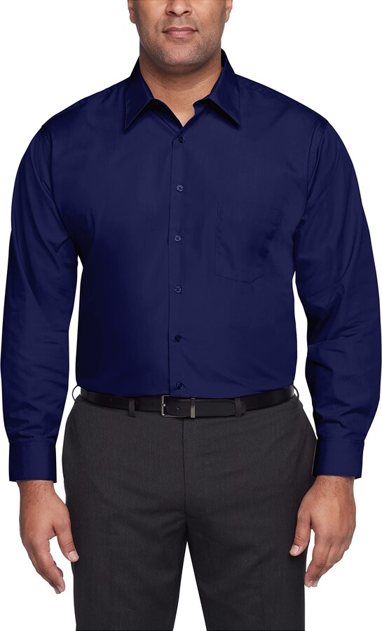 Van Heusen Men's Big FIT Dress Shirts Poplin (Big and Tall) ShopStyle