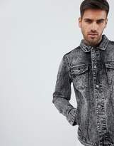 Thumbnail for your product : Pull&Bear Denim Jacket In Acid Wash Black
