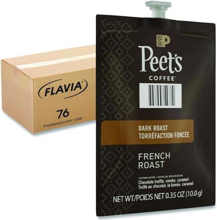 Lavazza Flavia 48036 Peet's French Roast Coffee Freshpack, -76/Carton