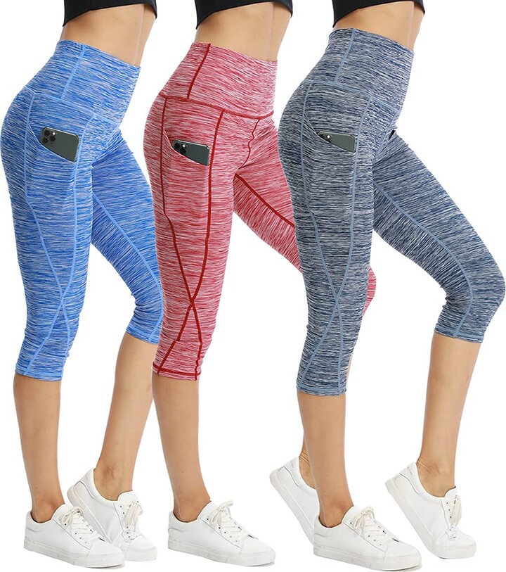 CongYee Sport Women's Yoga Capris Tummy Control Yoga Pants for Women with  Pockets High Waisted Yoga Capri Leggings - ShopStyle Trousers