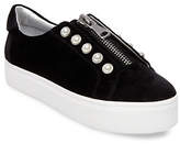 Thumbnail for your product : Steve Madden Lynn Zip and Pearl Leather Slip-On Sneakers