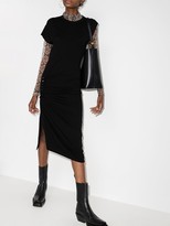Thumbnail for your product : Paco Rabanne Ruched-Detail Asymmetric Midi Dress