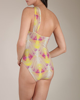 Thumbnail for your product : Clube Bossa Printed Jersey One Shoulder Swimsuit