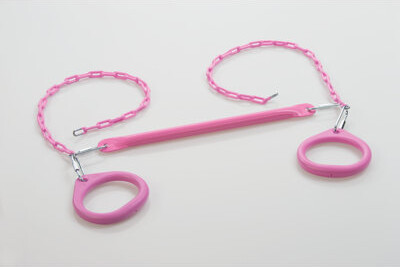 Creative Cedar Designs Standard Trapeze Bar with Circle Rings and Chains