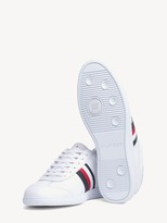tommy hilfiger icon stripe leather sneaker