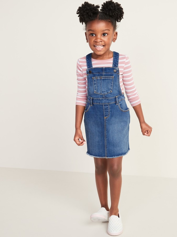 Old Navy Frayed-Hem Jean Skirtall for Toddler Girls - ShopStyle