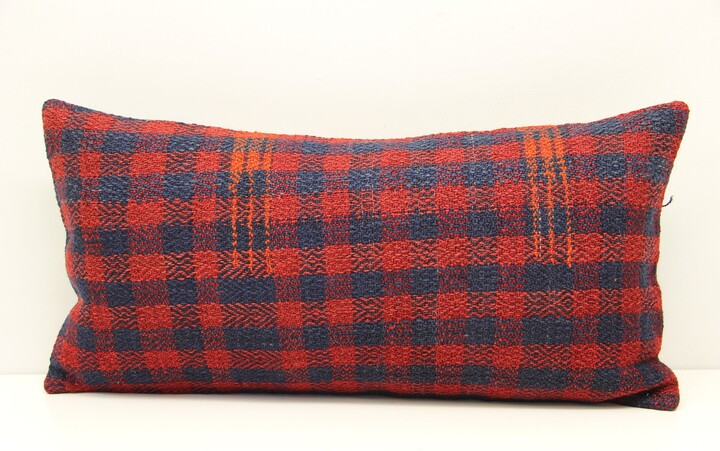 Handmade Anatolian Kilim Pillow Cover, Wool & Cotton | Inch