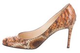 Thumbnail for your product : Christian Louboutin Python Round-Toe Pumps