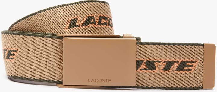 Lacoste Men's Contrast Branded Canvas Belt - ShopStyle