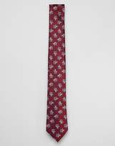 Thumbnail for your product : Original Penguin logo silk printed tie
