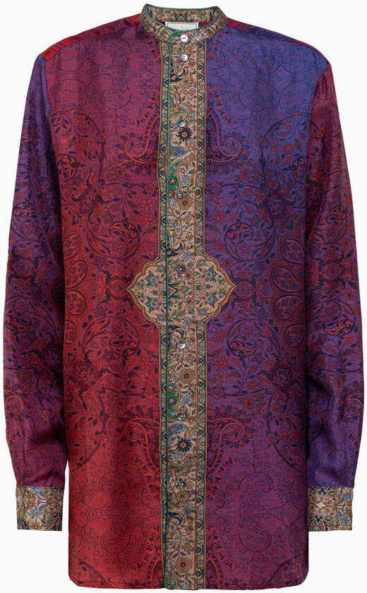 Shirts Pierre-Louis Mascia - Printed silk shirt - ALOESCML10642101508192