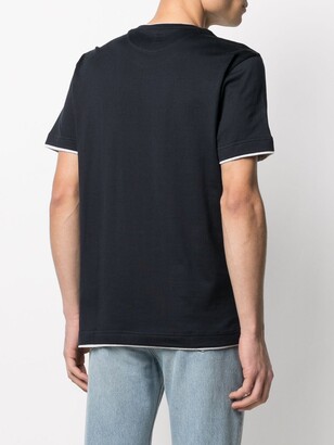 Eleventy contrasting-trim short-sleeve T-shirt