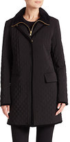 Thumbnail for your product : Jane Post Quilted Velvet-Detail Boy Coat