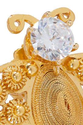 Mallarino Abeille Gold Vermeil Crystal Earrings