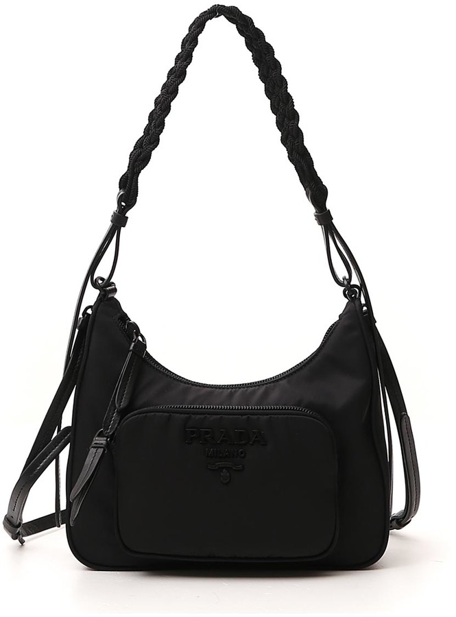 Prada Logo Hobo Shoulder Bag ShopStyle
