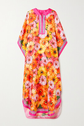 Dolce & Gabbana Floral-print Silk-twill Kaftan