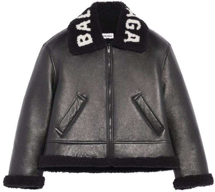 leather jacket balenciaga