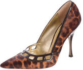 Thumbnail for your product : Dolce & Gabbana Leopard Print Ponyhair Pumps