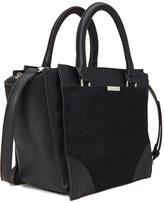 Thumbnail for your product : Forever 21 FOREVER 21+ Faux Leather & Calf Hair Satchel