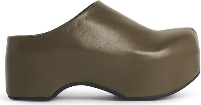 Marni Logo-Embossed Slip-On Clogs